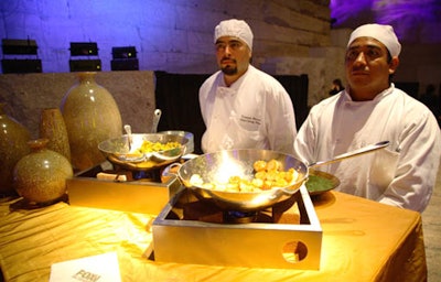 Catering by Restaurant Associates provided a spread of light, Pan-Asian fare.