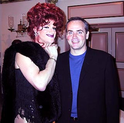 Spare Parts' Seattle area manager Mark Finley, who attended the event in drag, posed with Survivor's Richard Hatch.