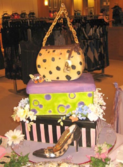 We Take The Cake showed off a shapely cake made to look like hatboxes, a purse, and a high-heeled shoe.