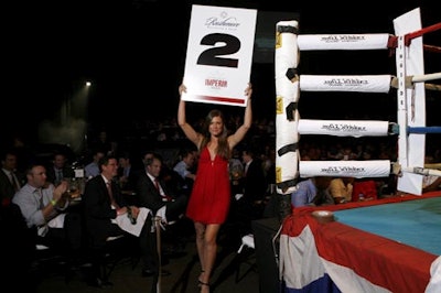Imperia models acted as the evening's ring card girls.