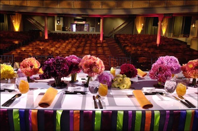 Guests were seated on the theater stage, which provided a perfect setting for the event.