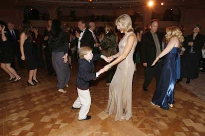Wish recipient Christian Pierce danced with his mother.