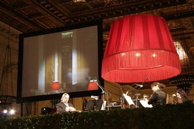 A 14-piece chamber orchestra from the Church of St. Luke played for dinner guests.