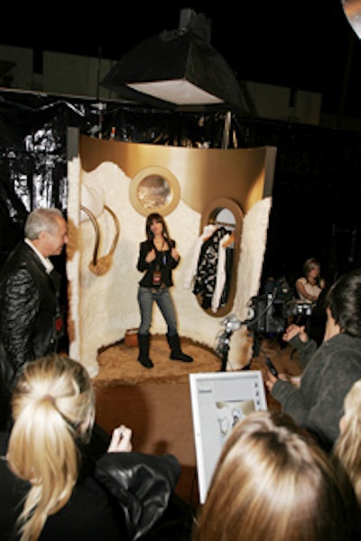 Polite in Public's photo-booth setup evoked Barbarella's spaceship sets.