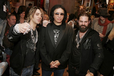 Dussault investor Gene Simmons had the crew from his A&E show Family Jewels in tow.