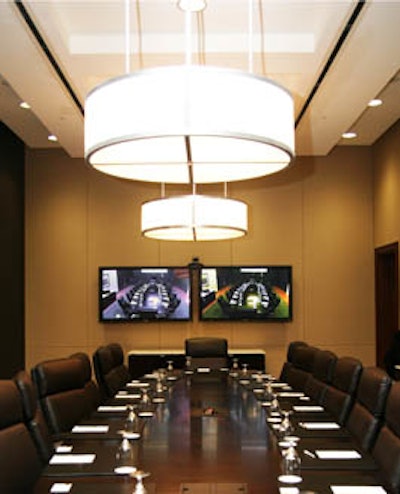The executive boardroom is part of the hotel's 12,000 square feet of meeting space.