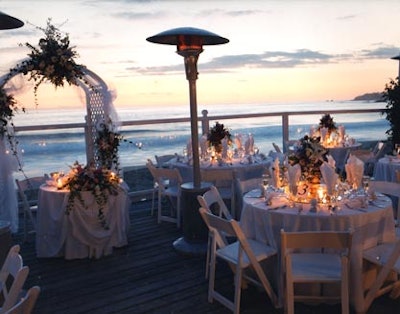 Receptions on the Pacific Edge deck are just feet from the Pacific.