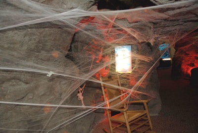 Webs covered the exhibit walls to create cavernous spooky tunnels for guests to venture into.