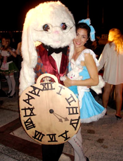 Alice in Wonderland and the white rabbit were among the many childhood characters in attendance.