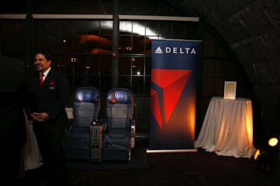 Sponsors such as Delta Airlines filled the reception area with products and displays.