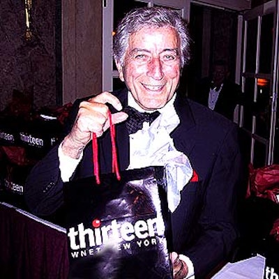 Legend Tony Bennett grabbed a gift bag at Thirteen/WNET New York's annual benefit.