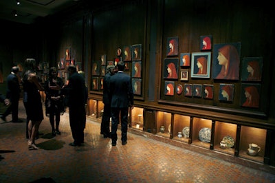 Guests could view Dia's Fabiola exhibit by Francis Alys during cocktails.