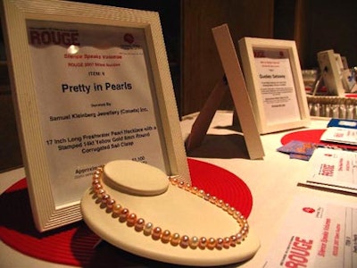 Samuel Kleinberg Jewellery donated a pearl necklace for the silent auction.