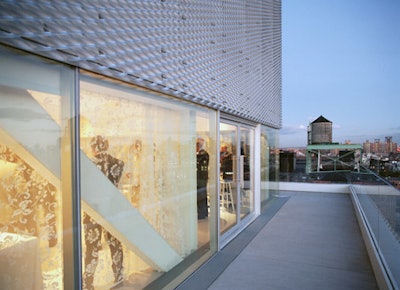The Sky Room and its adjoining terrace are located on the seventh floor of the building.