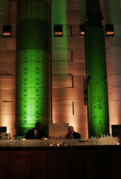 Atmosphere Inc. provided green lighting, which highlighted the exhibit's soaring ceilings.