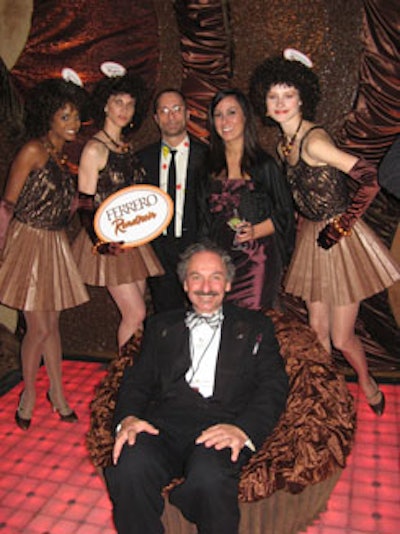 Guests posed with models dressed as Ferrero Rocher chocolates (and sat upon a chocolate-truffle-like bean bag), then received photos to take away.