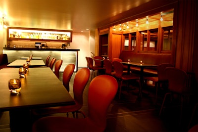 The restaurant has a second bar and dining area upstairs.