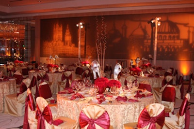 A Basket Affair, Frost Lighting, and BBJ Linen transformed the ballroom into the Venice of yore.