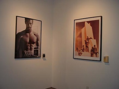 MAN advertising posters hung on the gallery walls like artwork on display.