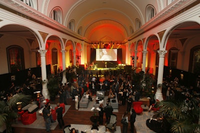 The cinematic former cathedral was a suitable venue choice for the stylish event.