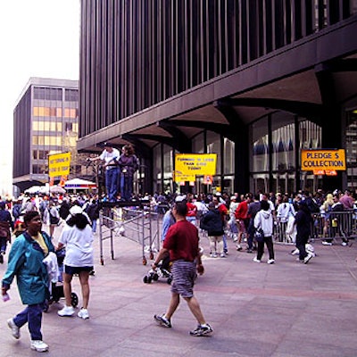 Signage from APCG Productions helped guide walkers to the registration areas.