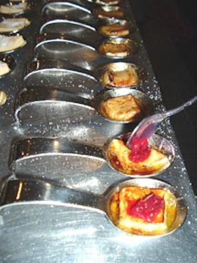 The Quebec foie gras brûlée was topped with Pinot Noir and stonefruit chutney.