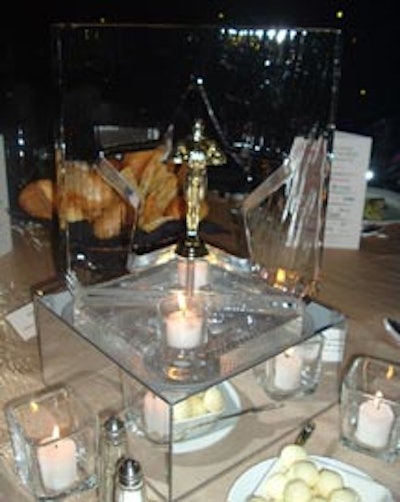 Oscar is the focus of these ice sculpture centrepieces from Showmakers.
