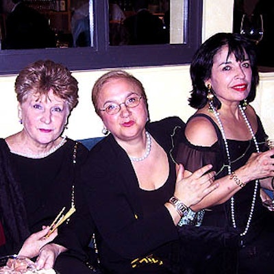 Lidia Bastianich (center, mother of Esca owner Joe Bastianich) with friends Wanda Radetti (left) and Zarela Martinez.