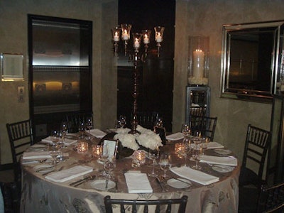 Chair-man Mills provided the table settings at Tiffany & Company.