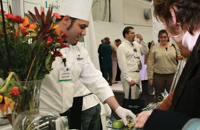 Lessing's provided delectable samples from its menu to planners on the show floor.
