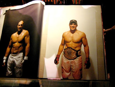 The massive book, measuring nearly four feet across when opened, was available for guests to see.