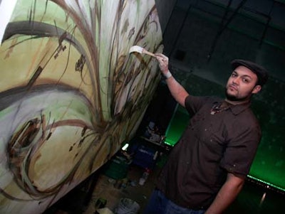 Rabin Rogers Inc. produced the Sundance Channel's L.A. launch party for its new environment-focused shows, where graffiti artist Kofie created an abstract painting (with nontoxic paint) inspired by the event's earthy color scheme.