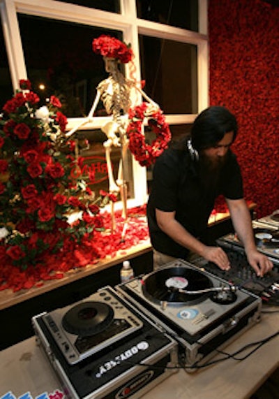 Appropriately, a DJ spun records for shopgoers.