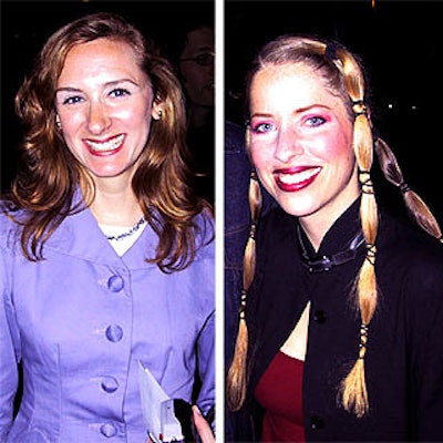 Courtney Pulitzer (left), founder of the Cocktails with Courtney networking events; Tiffany Shlain, founder of the Webbys.