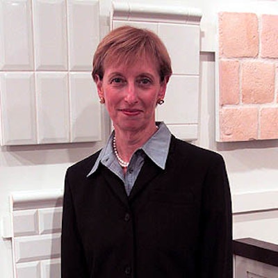 Barbara Sallick, Waterworks' co-founder and vice president of design and author of the book Waterworks: Inventing Bath Style, at the book's launch party.