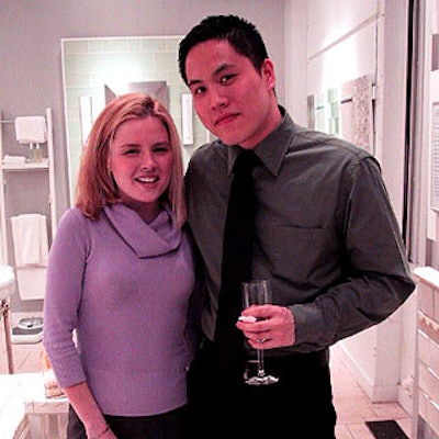Tara Madden of the Susan Magrino Agency and Waterworks' Rick Tran.