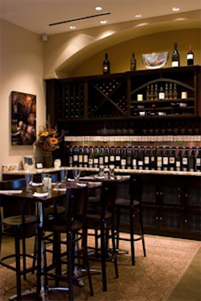 Guests can help themselves to more than 50 wines by the glass at Evo.