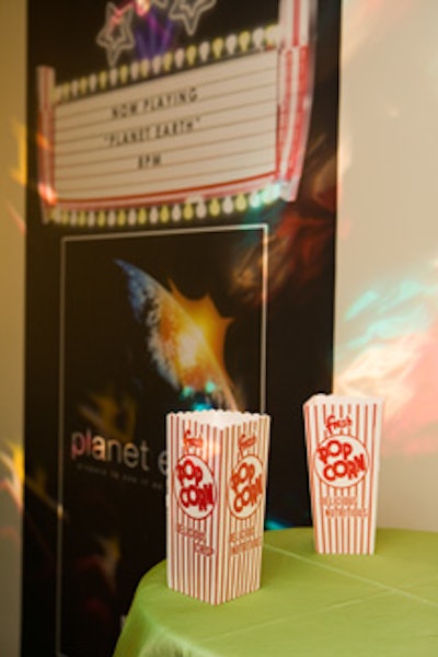 Popcorn was on hand for those taking in the Planet Earth showing.