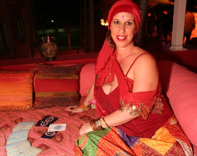 A tarot card reader was on hand predicting guests' fortunes for the coming year.