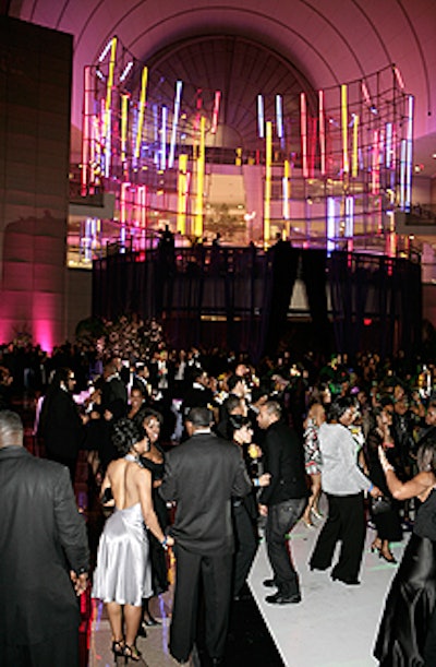 The crowd danced to DJ Sixth Sense's musical lineup, which ranged from hip-hop to Motown.