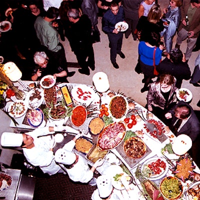 Tuscan Steak served a large buffet, including seared tuna and lots of different types of antipasti.