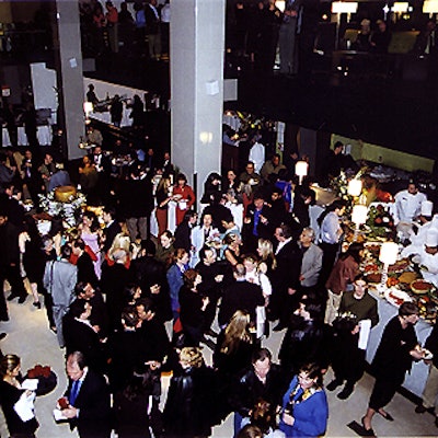 Guests mingled in Tuscan Steak's large dining room, which was cleared of chairs for the event.