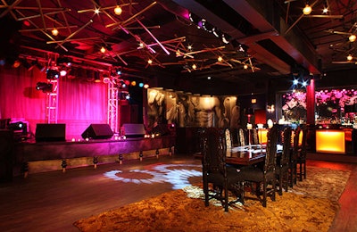 Tattoo's main floor features a concert stage, two bars, and an area for dining.