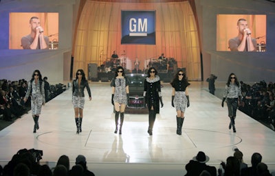 Models and Maroon 5 flanked the Saturn Astra on the runway.