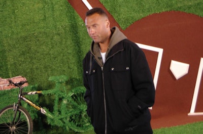 G2 commercial star Derek Jeter stopped by to conduct media interviews.