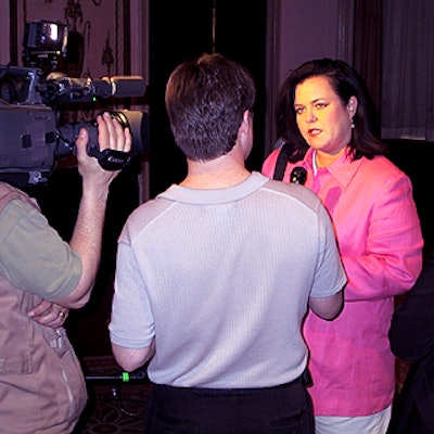 Rosie O'Donnell spoke to reporters before the event.