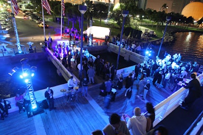 Eventgoers enjoyed the evening onboard the Aqua and dockside.