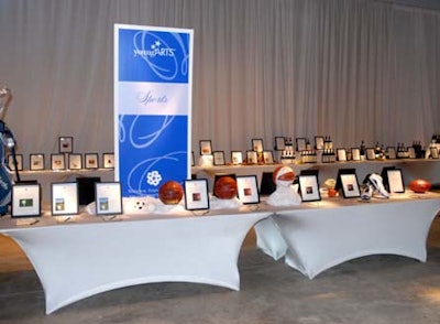 Silent-auction items included sports memorabilia, exotic vacations, and high-end retail gift baskets.