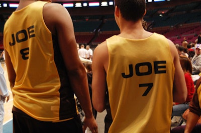 Members of the public donned yellow 'Joes' jerseys for the game.