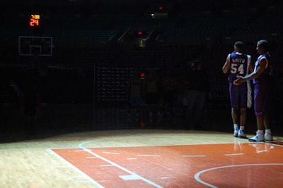 The promotion brought former New York Knicks Charles Oakley and Charles Smith to the court at the Garden.